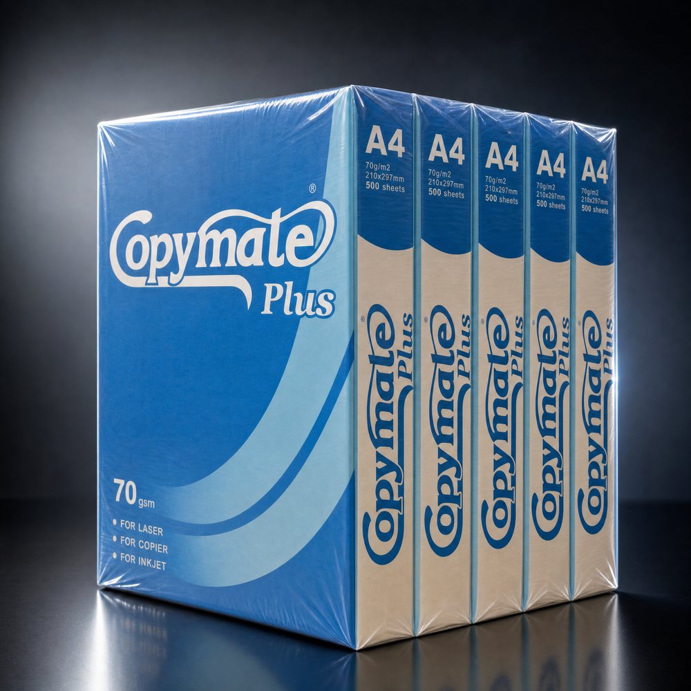 Copymate Plus A4 70 GSM, bundle of five reams